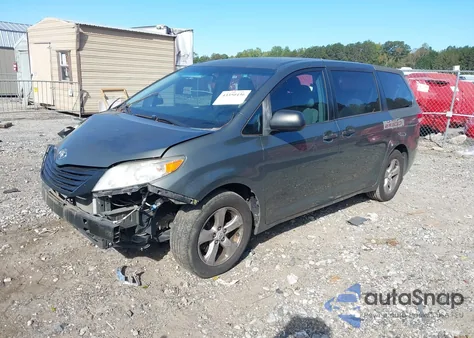 2012 Toyota Sienna Base V6 7 Passenger из США, поврежденный, VIN 5TDZK3DC4CS209850